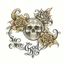 god bless tatto design with letter bold   tattoo design idea