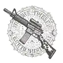 AR-15 silhouette behind "We the People" tattoo design idea