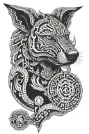 xolo dog aztec death tattoo design idea