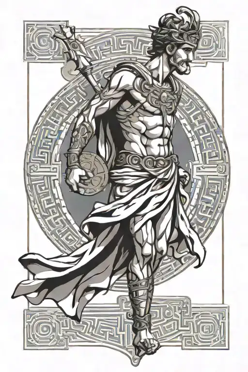 greek god hermes greek god full arm sleeve tattoo design idea