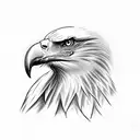 bald eagle  tattoo design idea