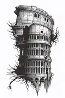 gladiator colosseum tattoo design idea