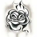 bad Times, good Times, chicano style, evil flower tattoo design idea