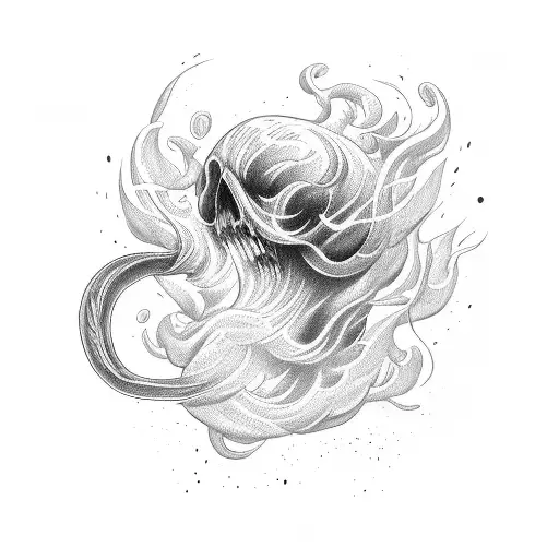 wisp of smoke tattoo design idea