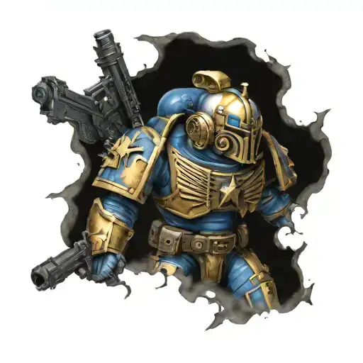 warhammer 40k space marine tattoo design idea