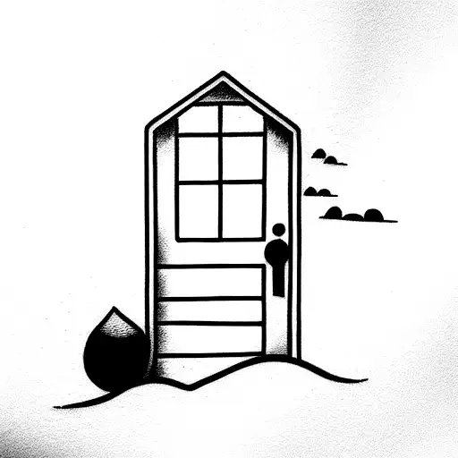 open door tattoo design idea