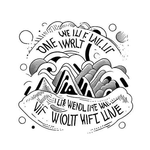 one day you'll leave this world behind, leave a life you will remember tattoo design idea
