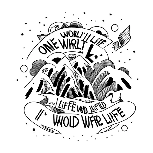 one day you'll leave this world behind, leave a life you will remember tattoo design idea
