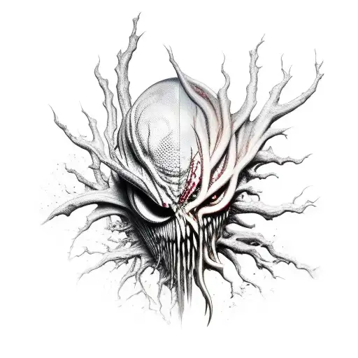 Carnage and Anti venom fighting  tattoo design idea