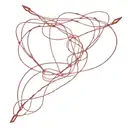 red string tied together tattoo design idea