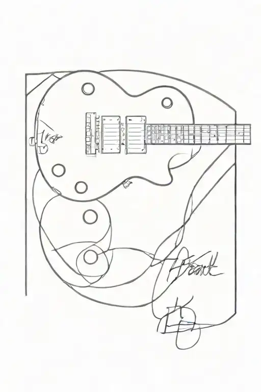Les Paul ace frehley tattoo design idea