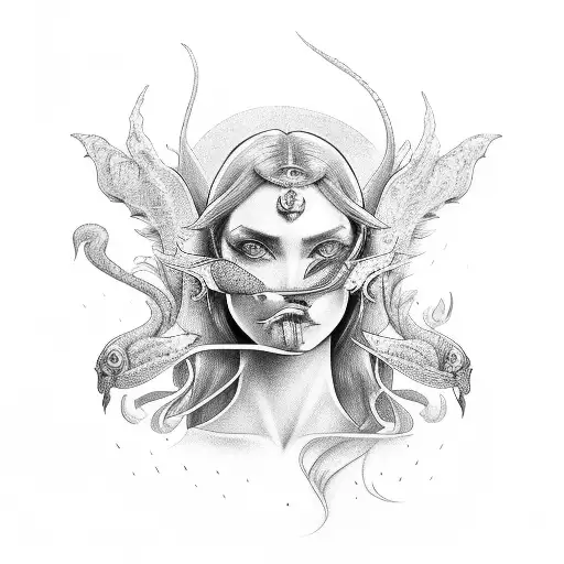 siren tattoo design idea