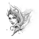 siren tattoo design idea