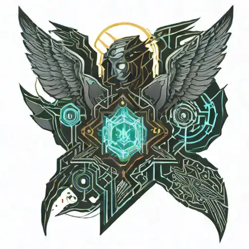 biblically accurate angel tattoo design idea