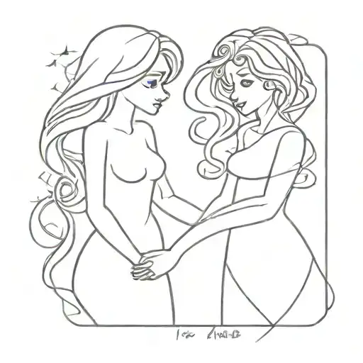 boo y tangled together tattoo design idea