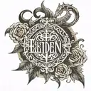 elden ring logo tattoo design idea