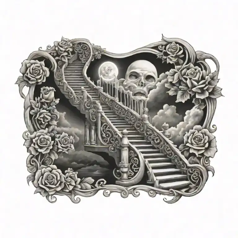stairway to heaven tattoo design idea
