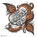 arabic calligraphy tattoo design idea