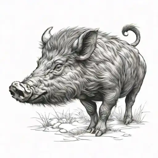 boar tattoo design idea