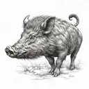 boar tattoo design idea