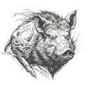 boar tattoo design idea
