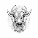 peterbilt logo with bull horns tattoo design idea