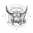 peterbilt logo with bull horns tattoo design idea