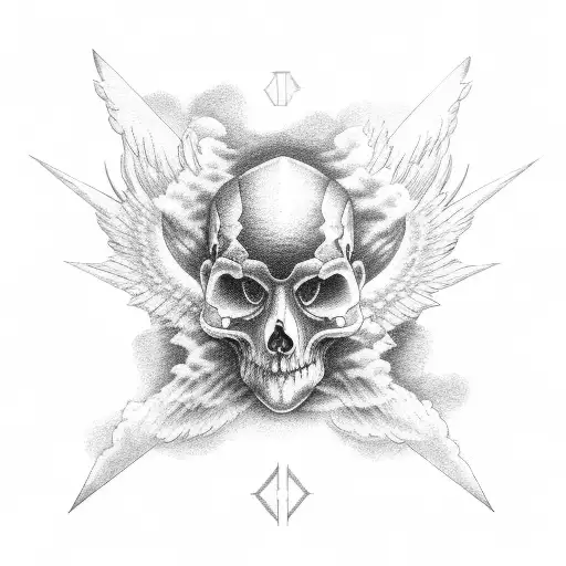 heaven clouds lights angels sleeve tattoo design idea