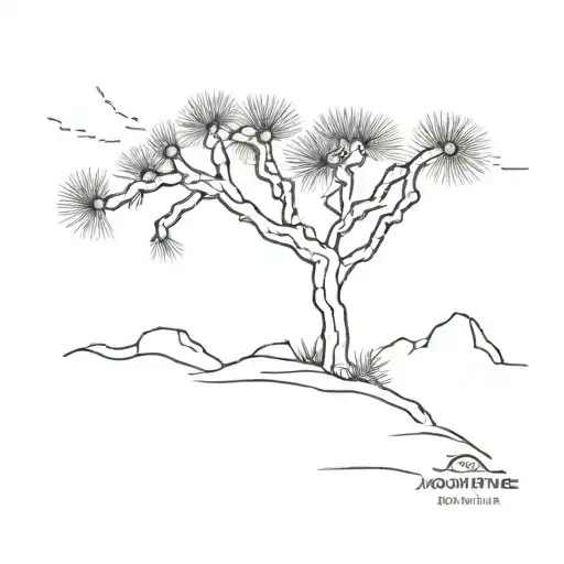 joshua tree tattoo design idea