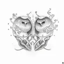 sibling matching tattoo tattoo design idea