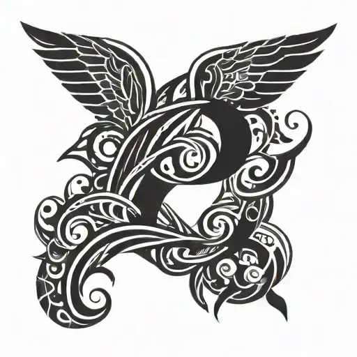 888 angel number tattoo design idea