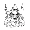 witchy tattoo design idea