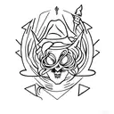 witchy tattoo design idea