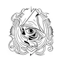 witchy tattoo design idea