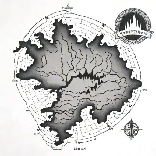 Icelandic map tattoo design idea
