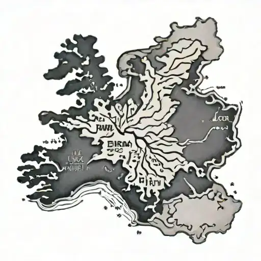 Icelandic map tattoo design idea