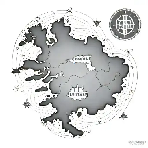 Icelandic map tattoo design idea