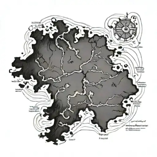 Icelandic map tattoo design idea