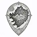 map of iceland tattoo design idea