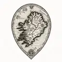 map of iceland tattoo design idea
