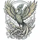 phoenix rising from the ashes  tattoo design idea