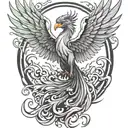 phoenix rising from the ashes  tattoo design idea