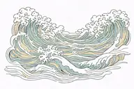 waves tattoo design idea