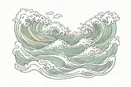 waves tattoo design idea