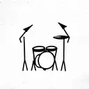 drums  tattoo design idea