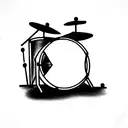 drums  tattoo design idea