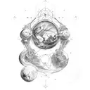 quantum physics tattoo design idea