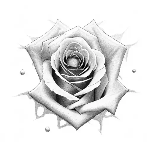 Rose with the name Aiden Ray tattoo design idea