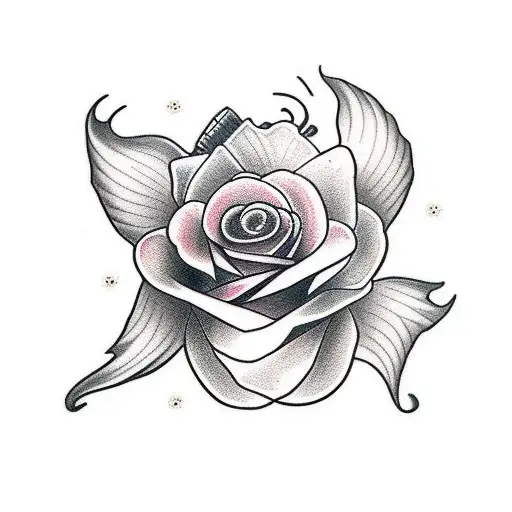  friend, rose, daffodil, brunette, blonde, California, breast cancer tattoo design idea