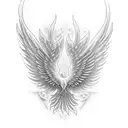 Phoenix wings turning into ash's tattoo design idea